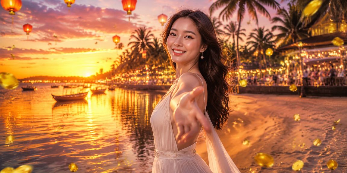 Người dùng tại Phú Quốc tải và sử dụng app cá cược trên điện thoại bên bãi biển